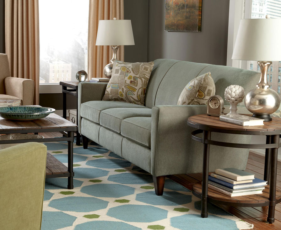 Green sofa