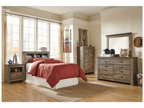 Trinell Twin Bookcase Headboard Bedroom Collections 3
