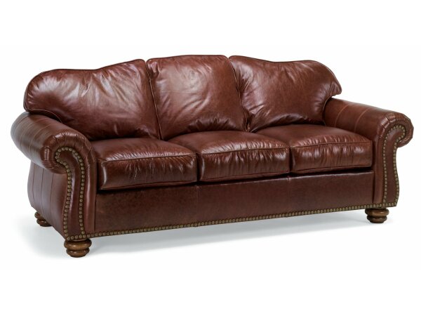 Flexsteel Bexley Leather Sofa Sofas Customizable 3