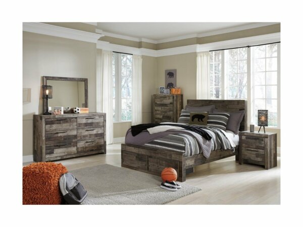 Derekson Full Panel Bed with 2 Storage Drawers - Image 3