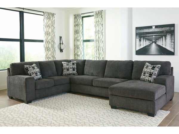 Ballinasloe Sectional With LAF Corner Chaise Platinum Sectionals 3