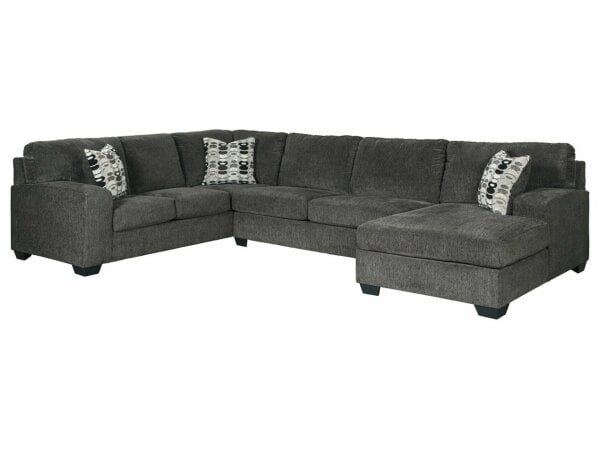 Ballinasloe Sectional With LAF Corner Chaise Platinum Sectionals
