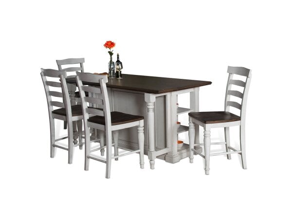 Carriage House Kitchen Island Tablewith Drop Leaf Dining Set Dining Sets Sunny Designs
