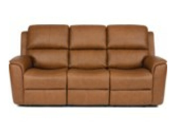 Flexsteel Henry Power Reclining Sofa with Power Headrests and Lumbar Sofas Flexsteel