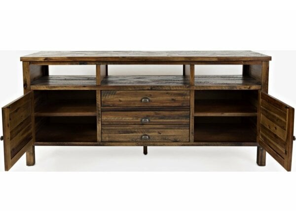 Artisan’s Craft 70″ Washed Oak Console Entertainment Stands Jofran 3