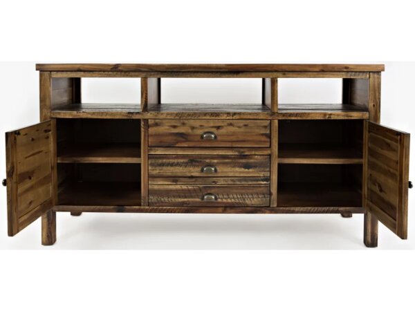 Artisan’s Craft 60″ Media Console Dakota Oak Entertainment Jofran 3