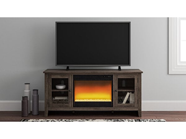 Arlenbry 60″ TV Stand with Electric Fireplace Entertainment ashley furniture