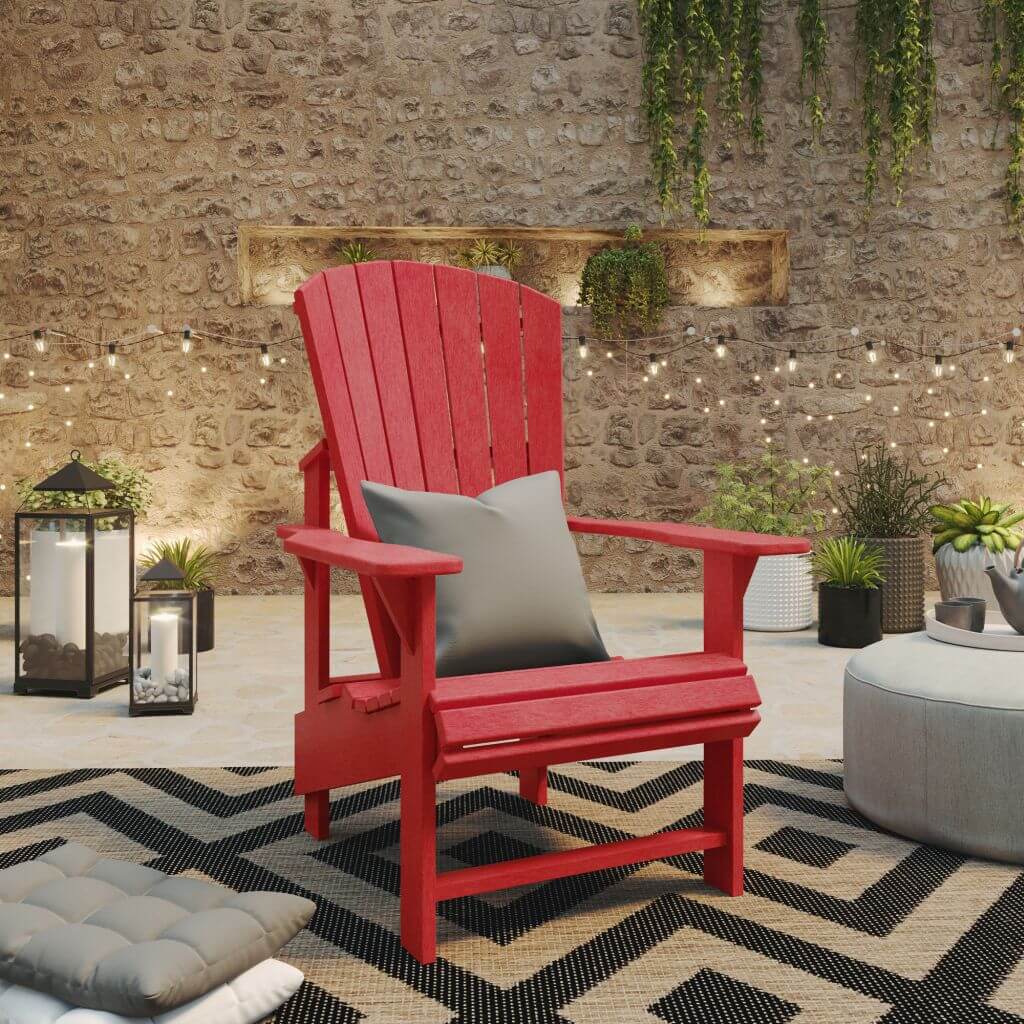 Red Upright Adirondack Chair