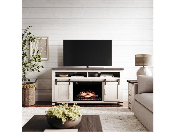 Jofran Madison County Electric Fireplace Media Console Console Tables