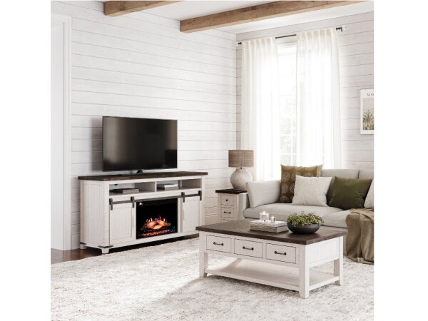 Jofran Madison County Electric Fireplace Media Console Console Tables 3