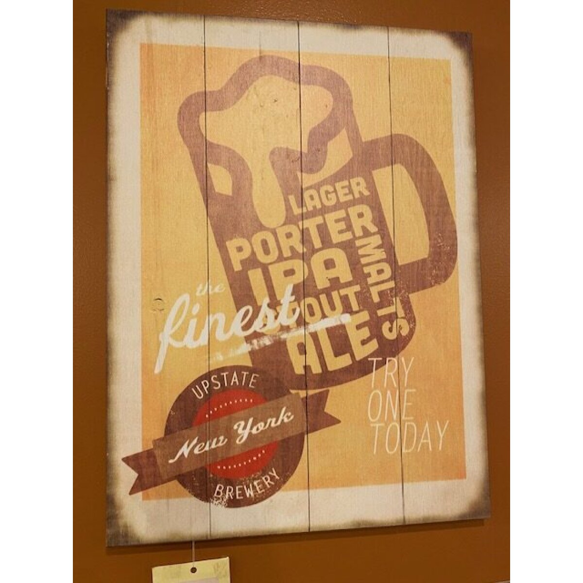 Upstate New York Brewery Sign 17X23 Wall Decor