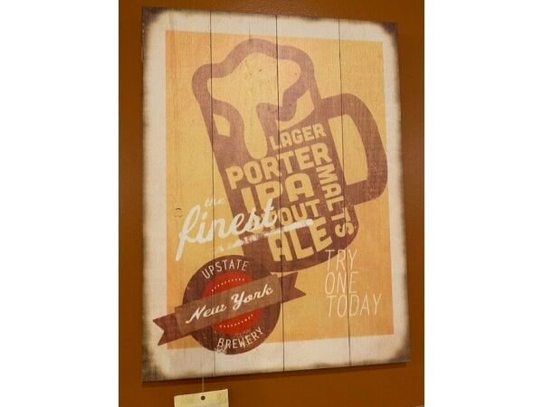 Upstate New York Brewery Sign 17X23 Wall Decor