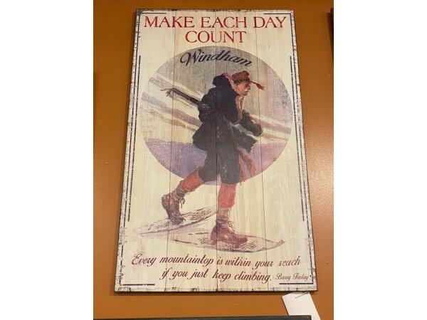 Make Each Day Count Sign 23X39 Wall Decor