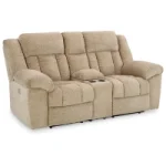 Ashley Tip-Off Power Reclining Love Seat With Adjustable Head Rest