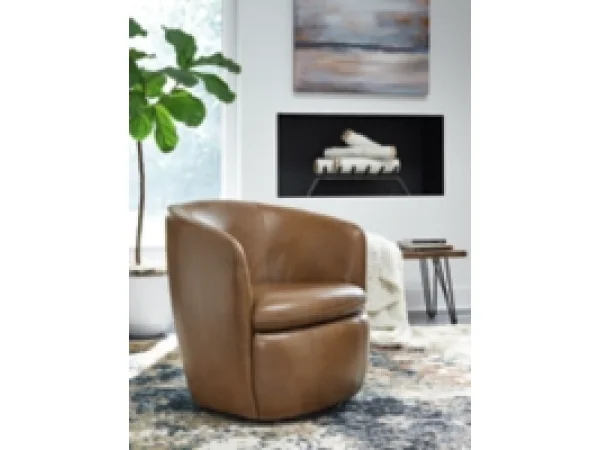 Ashley Kierreys Caramel Swivel Chair Chairs