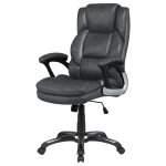 Nerris Upholstered Adjustable Home Office Desk Chair Grey - Image 3