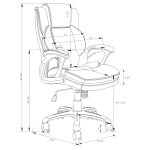 Nerris Upholstered Adjustable Home Office Desk Chair Grey - Image 5