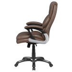 Nerris Upholstered Adjustable Home Office Desk Chair Brown - Image 4