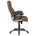 Nerris Upholstered Adjustable Home Office Desk Chair Brown - Image 3
