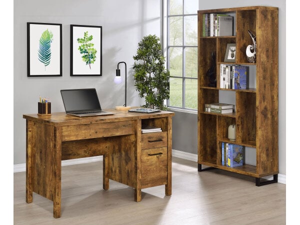Delwin 47-inch 2-drawer Lift Top Computer Desk Rustic Nutmeg Desks 3