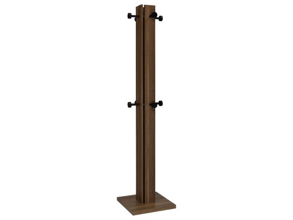 Rikkie Engineered Wood Coat Rack Walnut Living Room