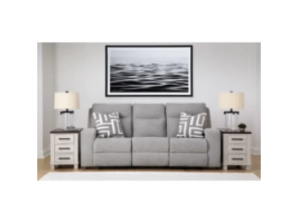 Biscoe Power Reclining Sofa with ADJ Headrest Living Room 3