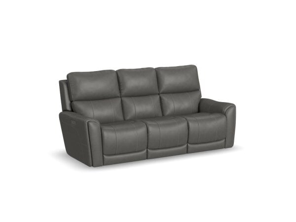 Carter Fabric Power Reclining Sofa with Console & Power Headrests & Lumbar Living Room
