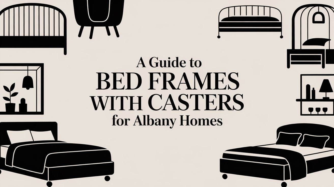 Bed Frames With Casters Furniture Illustrations