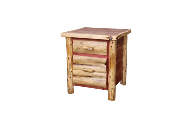 2 Drawer Rustic Red Cedar Nightstand with legs