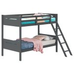Littleton Wood Twin Over Twin Bunk Bed Grey - Image 2