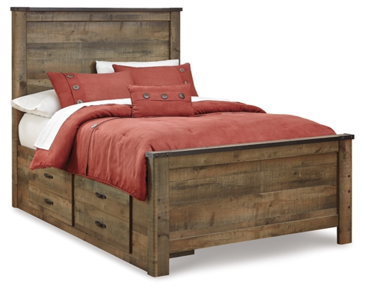 Trinell Full Panel Bed with 2 Storage Drawers