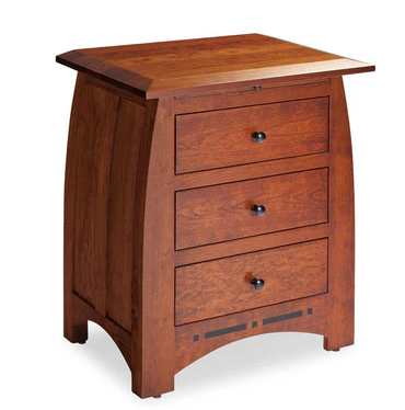 Aspen 3-Drawer Nightstand with Inlay