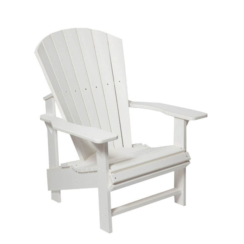 White Upright Adirondack Chair