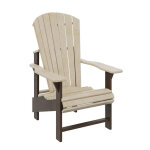 Two Tone Beige and Chocolate Upright Adirondack Chair