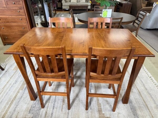 Archbold Maple Toffee Counter Height Table and 4 Stools - Image 3