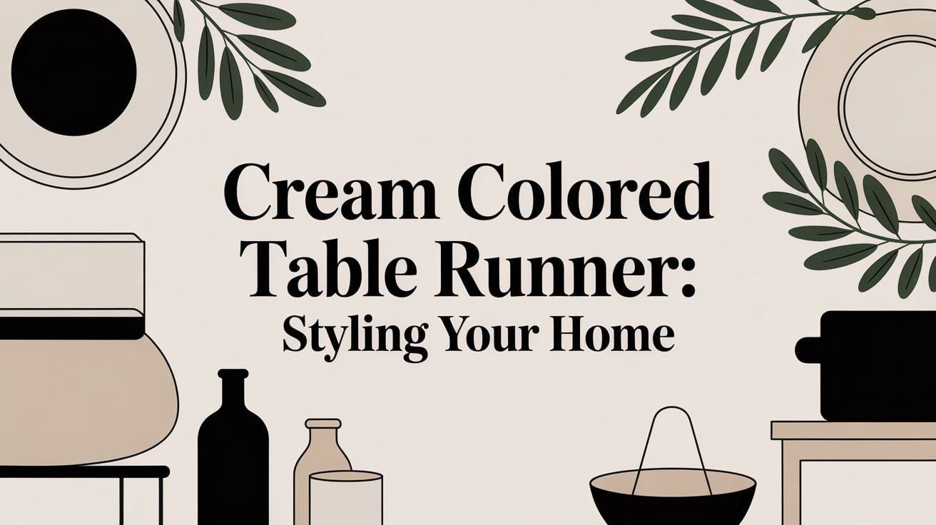 Cream Colored Table Runner Home Decor