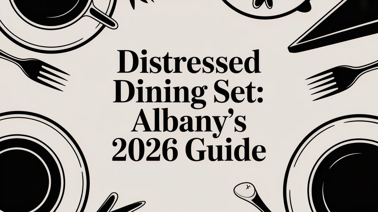 Distressed Dining Set Tableware Graphic