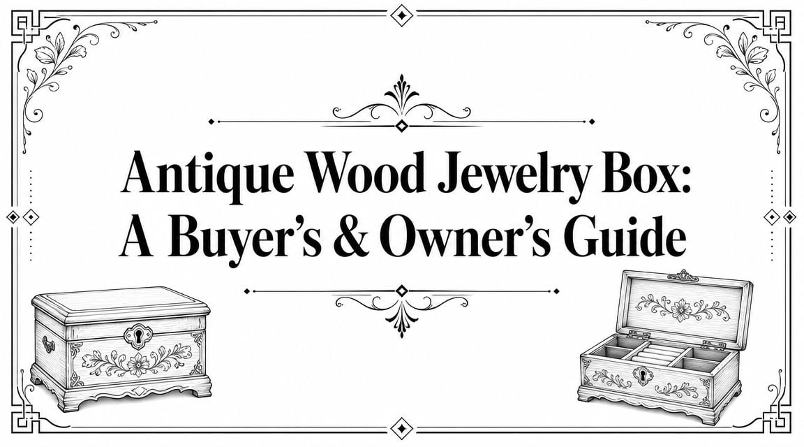 Antique Wood Jewelry Box Jewelry Box
