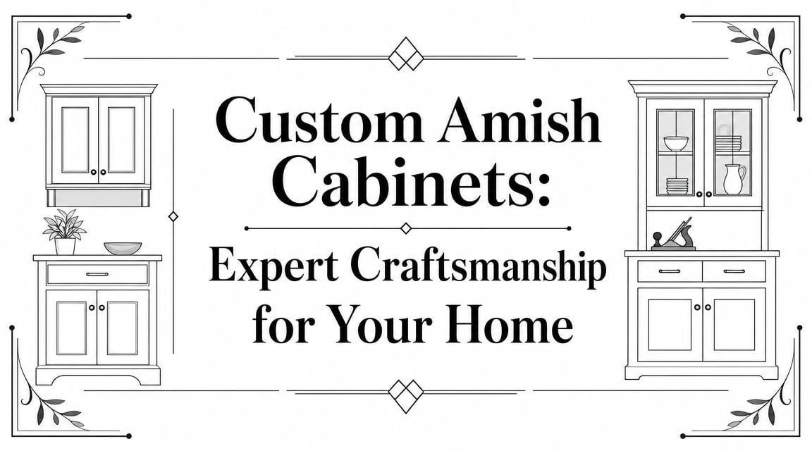 Custom Amish Cabinets Furniture Illustration