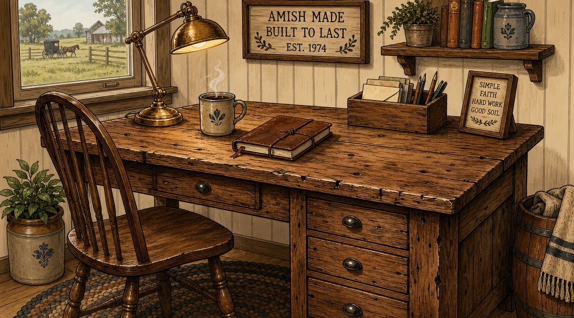 Theme 2 The Rustic Amish Farmhouse Desk