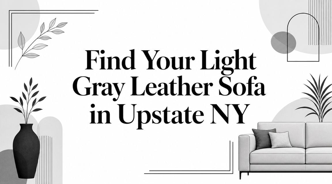 Light Gray Leather Sofa Furniture Advertisement