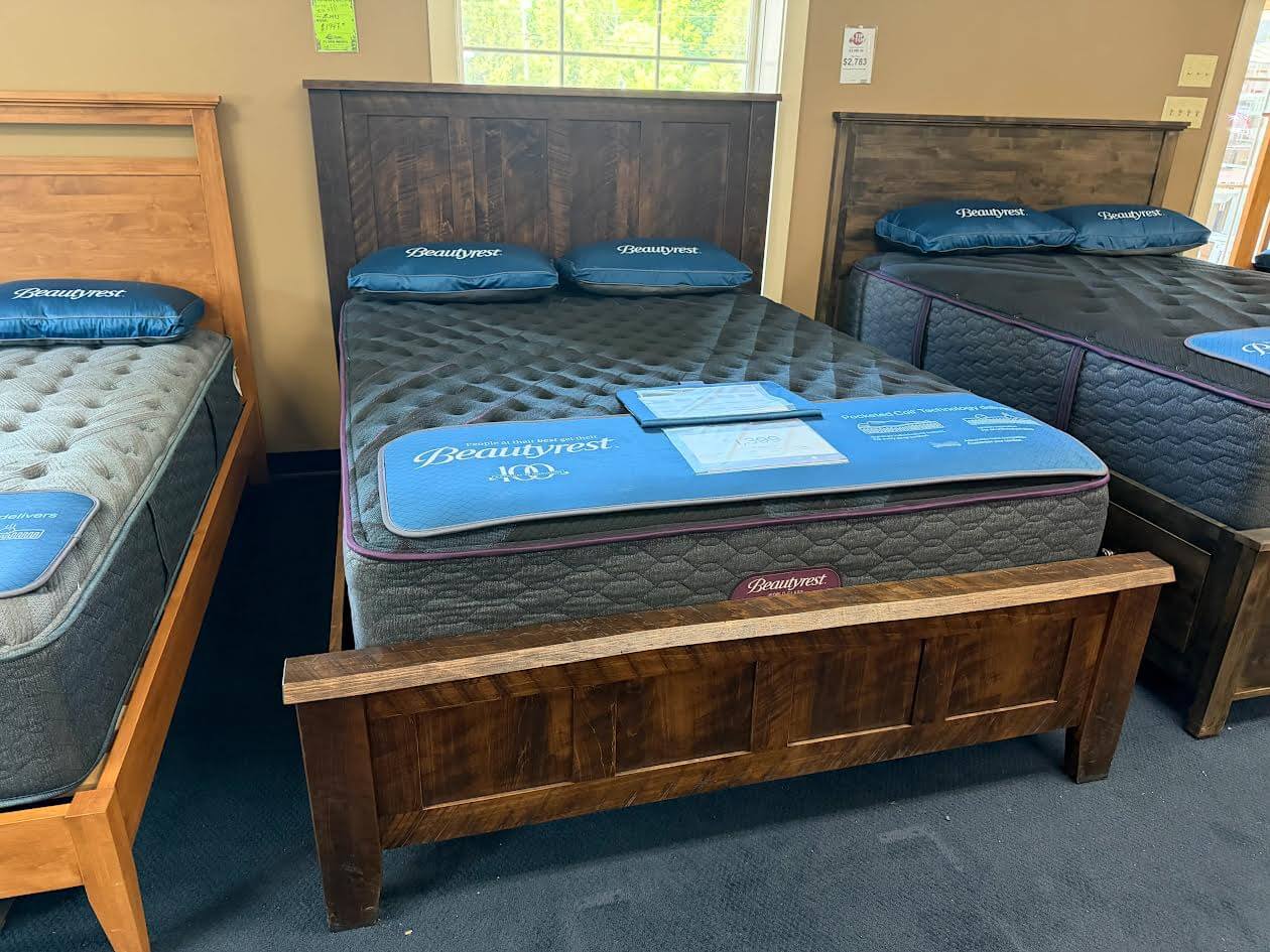 0 (25) Archbold Queen Rough Sawn Bed - Image 1