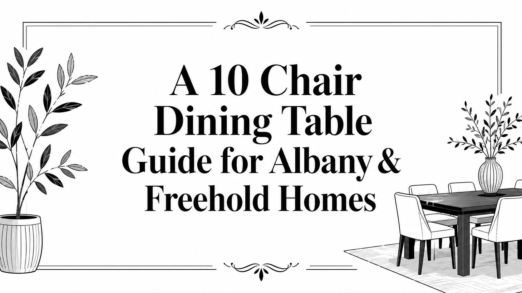 10 Chair Dining Table Dining Room