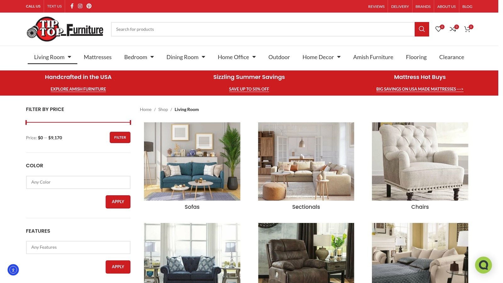 Screenshot from https://tiptopfurniture.com/furniture/living-room/