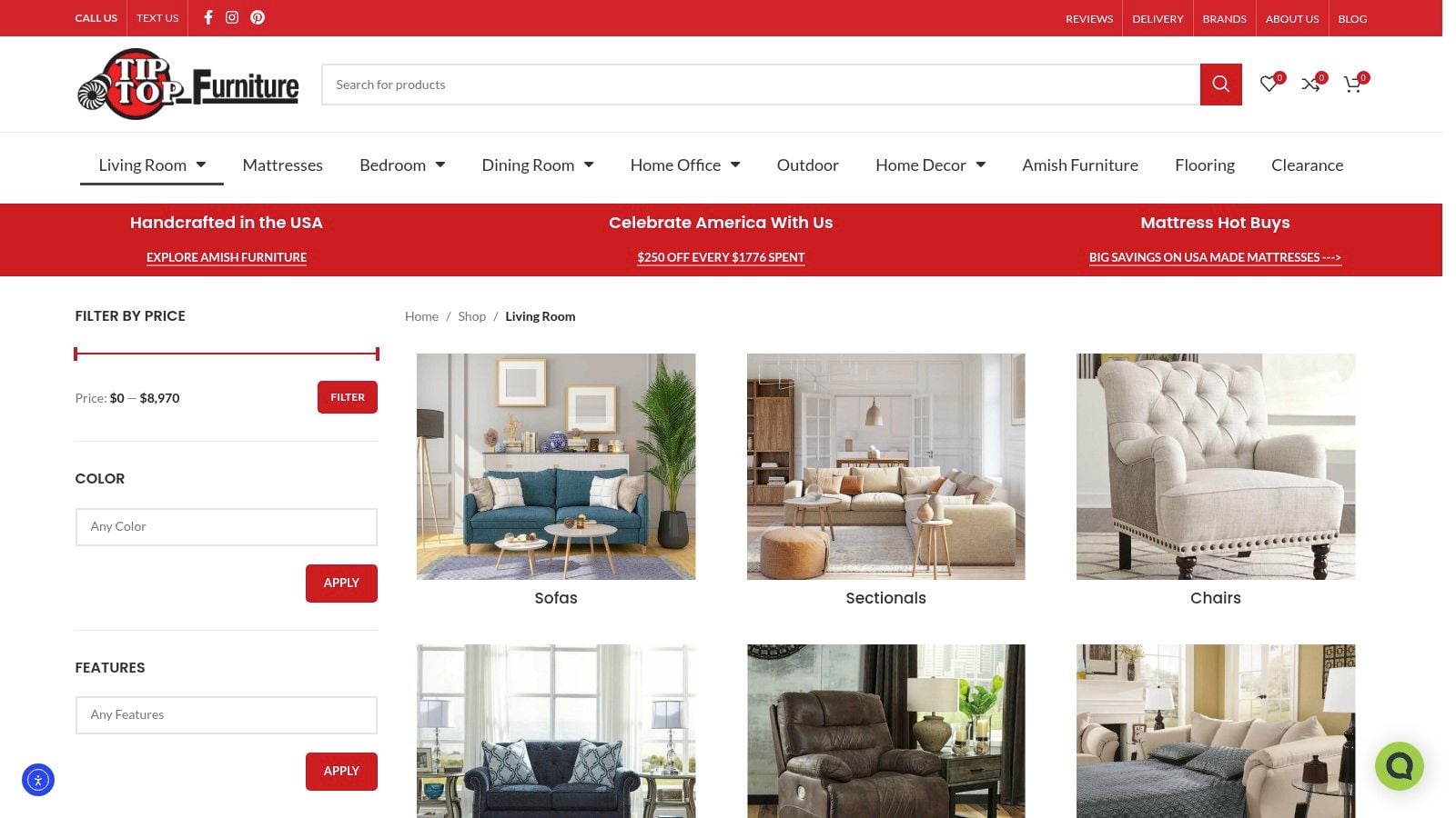 Screenshot from https://tiptopfurniture.com/furniture/living-room/