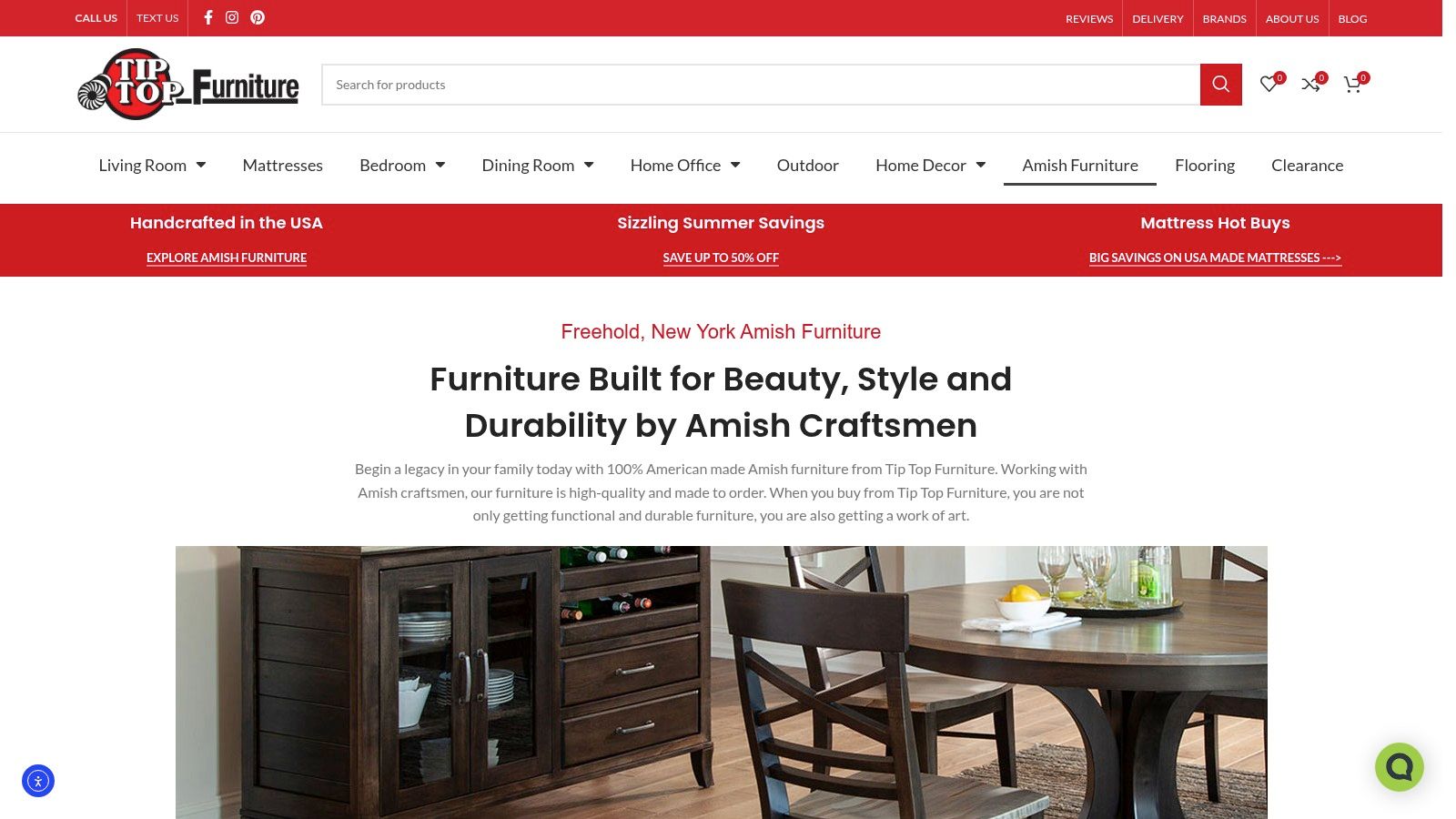 Screenshot from https://tiptopfurniture.com/amish-furniture/