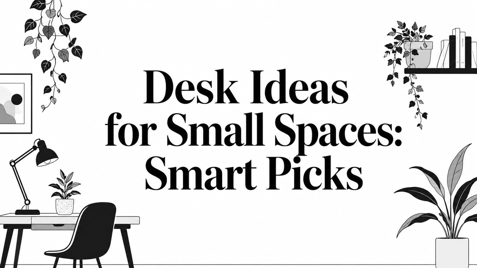 Desk Ideas For Small Spaces Workspace Illustration